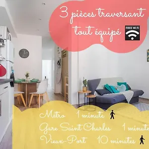 Joli T3 Avec Balcon - Gare St-charles A 50 M Marseille